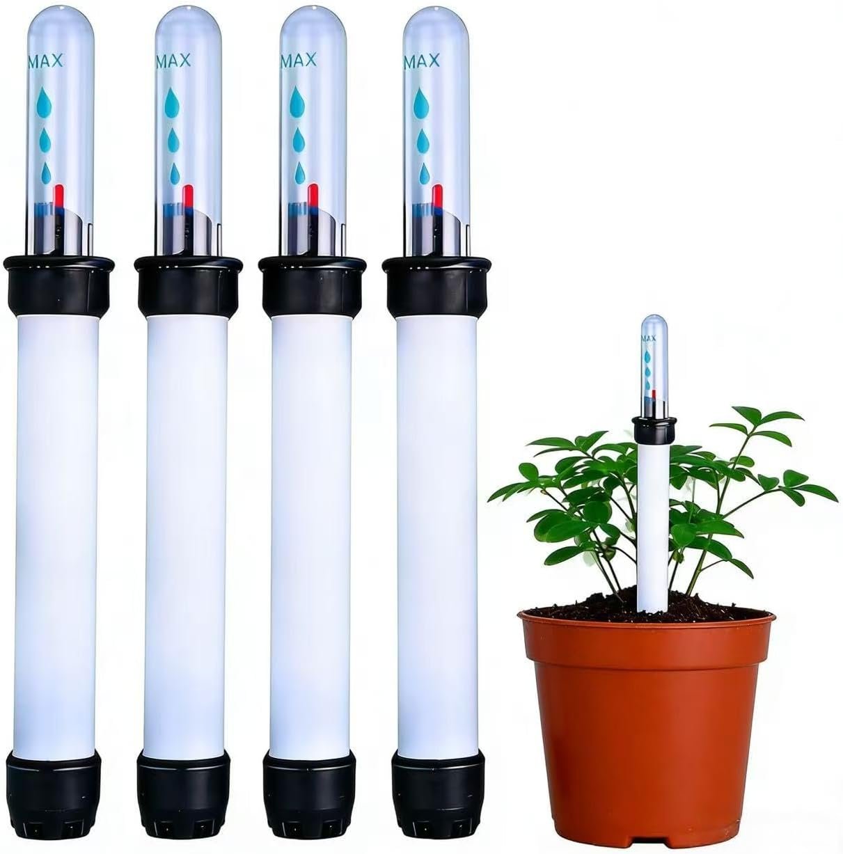 61-Zkjge-VL._AC_SL1299_ SDDFFS Water Level Indicators,4Pc Water Level Gauges for Pots Water Shortage Reminder for Indoor Plants Garden Water Level Monitoring System - Image 1