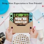 SDDFFS Video Games Pixel Birthday Party Invitations with Envelopes - 20 Pack Double-Sided Fill-in Cards for Boys Girls Celebration - Image 6