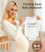 SDDFFS Pregnancy Announcement Props Set, Letter Board, Baby Bodysuit, Booties, Sonogram Frame, Pregnancy Test Box, Wood Blocks, Wooden Sign & Plush Bear for Gender Reveal Coming Soon Baby Announcement Kit - Image 5