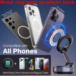 Magnetic Suction Cup Phone Mount for Magsafe 360° Adjustable Magnetic Car Phone Holder Pocket Size Foldable Car Mount - Image 4