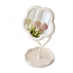 Cute Flower Design Desktop Mirror Creative Bedroom Home Decor Gift High Aesthetic Value Gao Yan Style Vanity Decorative Mirror - Image 8