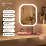Niche Modern Desktop Vanity Mirror 3 Color Light LED Makeup Mirror Touching Mirror Women Bedroom Dressing Mirror - Image 4