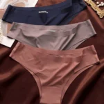 4PCS/Set Seamless Brazilian Panties Women's Sexy Lingerie Cool Ice Silk Low Waist Briefs Soft Solid Ultra-thin Bikini Underwear - Image 23