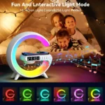 Wireless Charger Stand Pad RGB G Light Alarm Clock Speaker For iPhone 16 15 14 13 Samsung Xiaomi Mini Fast Charging Dock Station - Image 17