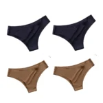 4PCS/Set Seamless Brazilian Panties Women's Sexy Lingerie Cool Ice Silk Low Waist Briefs Soft Solid Ultra-thin Bikini Underwear - Image 12