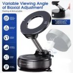 Magnetic Suction Cup Phone Mount for Magsafe 360° Adjustable Magnetic Car Phone Holder Pocket Size Foldable Car Mount - Image 3