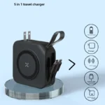 2025 New 10000Mah Multifunctional Magnetic Wireless Power Bank 22.5W Fast Charging AC Wall Plug-in 5-in-1 Mobile Power Supply - Image 5