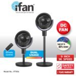 iFan Powerful 36 Speed DC Air Circulator Fan, Stand Fan with Oscillation & remote control, Quiet Operation (IF7456) - Image 3
