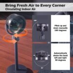 iFan Powerful 36 Speed DC Air Circulator Fan, Stand Fan with Oscillation & remote control, Quiet Operation (IF7456) - Image 6