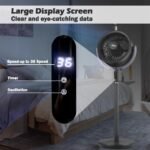 iFan Powerful 36 Speed DC Air Circulator Fan, Stand Fan with Oscillation & remote control, Quiet Operation (IF7456) - Image 7