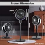 iFan Powerful 36 Speed DC Air Circulator Fan, Stand Fan with Oscillation & remote control, Quiet Operation (IF7456) - Image 10